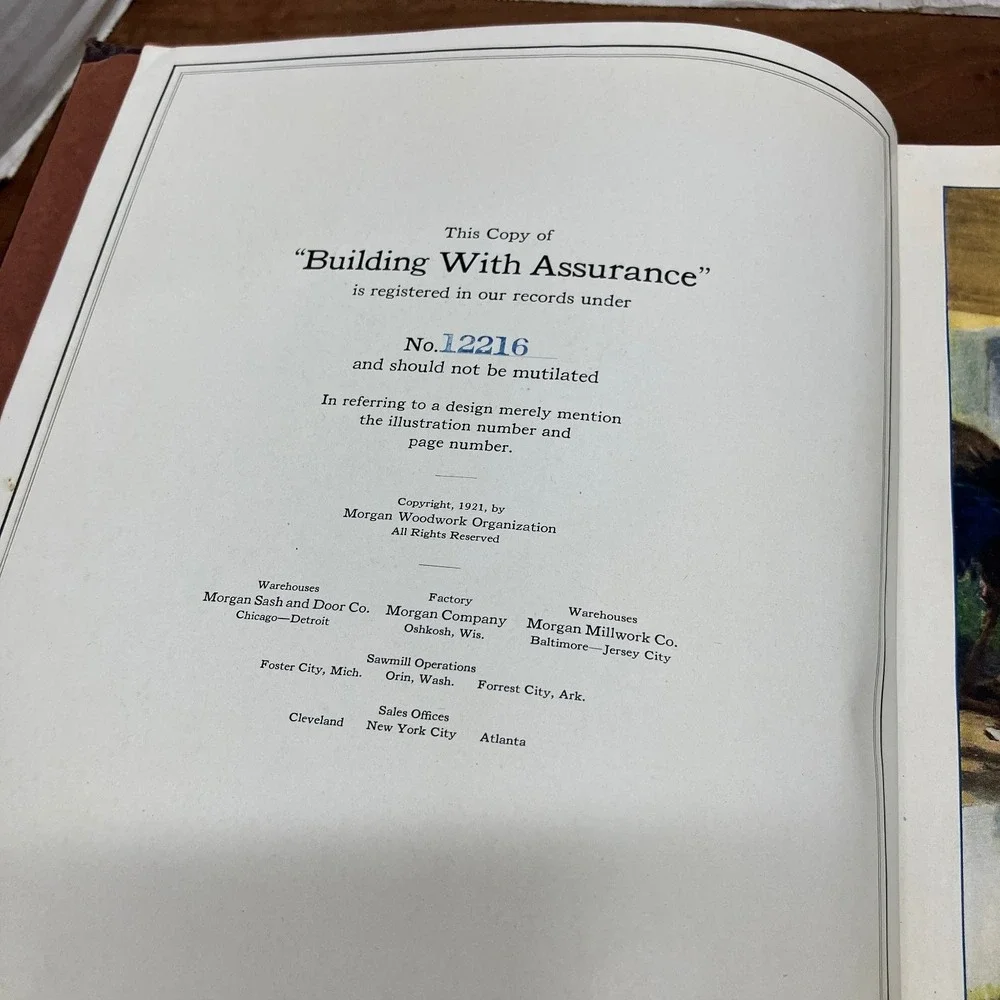 Building With Assurance Morgan Woodwork Organization 1921 Home Design Catalog